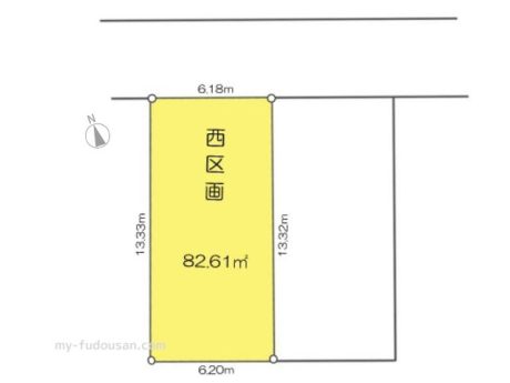千里丘中-西区画敷地図